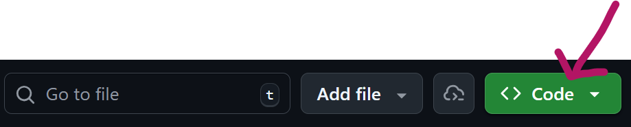 Green Code button location